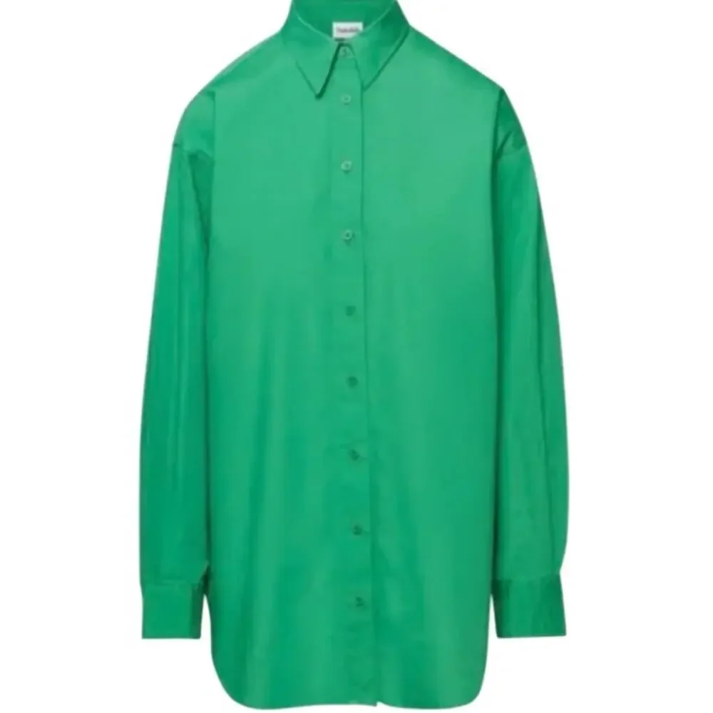 Aritzia Sun-deh Nature Green Cotton Future Button Down Top